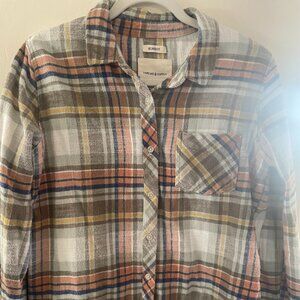 Womens Thread and Supply Flannel Plaid Button Down Size M